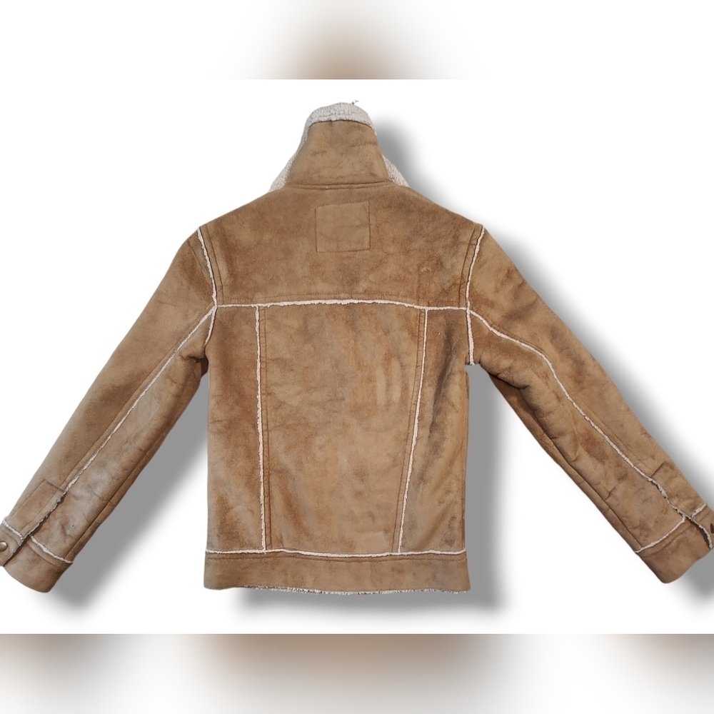 Aeropostale Bomber Jacket Faux Suede Soft Warm Womens Size XS - Picture 5 of 11